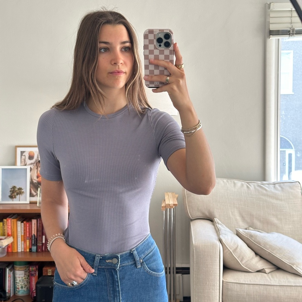 Periwinkle short-sleeve bodysuit